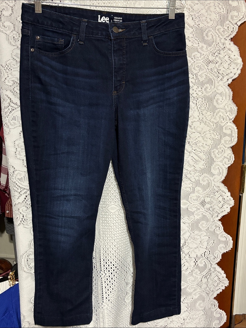 Lee Women's Dark Indigo Cropped Jeans sz14m